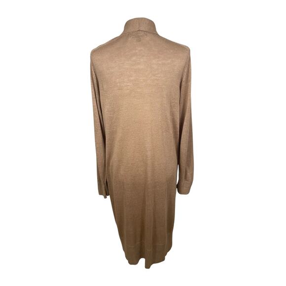 Banana Republic Linen Blend Long Line Cardigan Minimalist Quiet Luxury Sz Medium - Picture 7 of 11